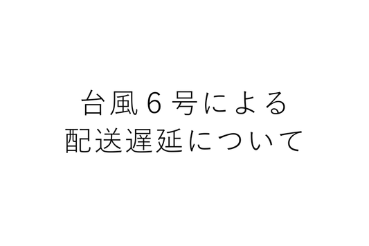 台風6号による配送への影響について